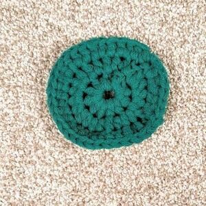 Handmade Emerald Green Crochet‎ Pot Scrubber